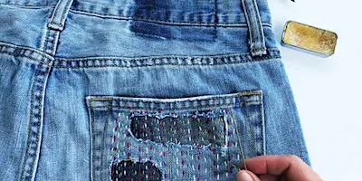 Mending Class: Sashiko Style Visible Mending