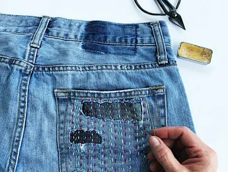Mending Class: Sashiko Style Visible Mending