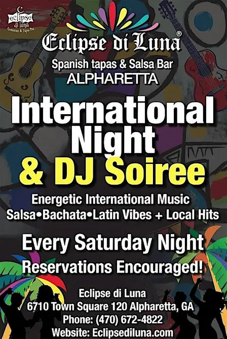 DJ Beats and Tapas Treats: Alpharetta - Eclipse di Luna, Saturday Soirée