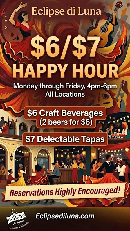 $6/$7 Happy Hour: Best Happy Hour In Alpharetta,  $6 Beverages & $7 Tapas