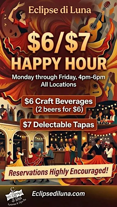 $6/$7 Happy Hour: Best Happy Hour In Alpharetta, $6 Beverages & $7 Tapas