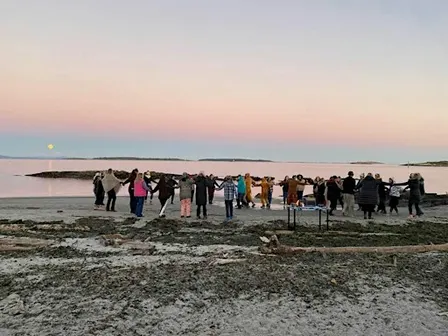 Full  HARVEST MOON Circle & Beach-dance
