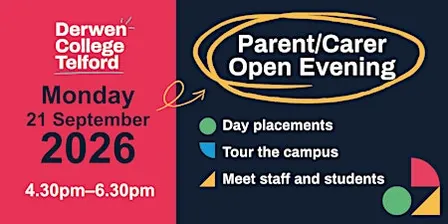 Derwen College Telford - Open Evening - Monday, 21 September 2026