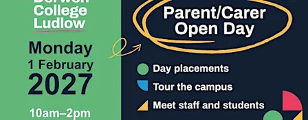 Derwen College Ludlow - Parent Carer Open Day - Monday, 1 February 2027