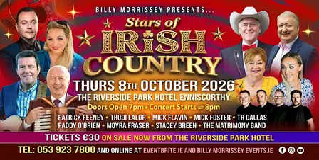 Stars of Irish Country Concert - Riverside Park Hotel, Enniscorty.