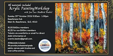 Acrylics Workshop (materials included): Autumn Trees with Jen Cass
