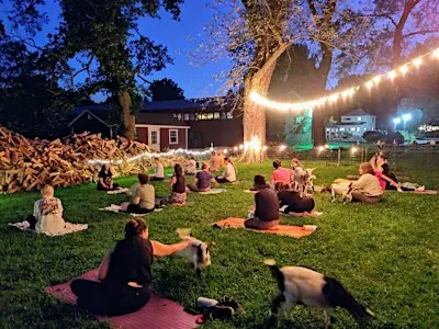 Full Hunter's Moon Goat Yoga