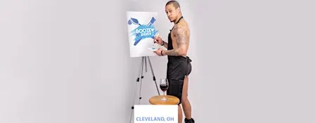 Booze N' Brush Next to Naked Sip n' Paint Cleveland - Exotic Male Model