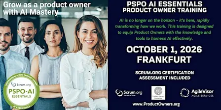 Product Owner - AI Essentials (PSPO-AIE). A Scrum.org Certified Training.