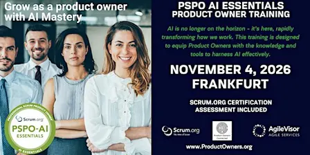 Product Owner - AI Essentials (PSPO-AIE). A Scrum.org Certified Training.