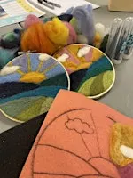 Paint with Wool - Needle Felted Landscape at the Tett