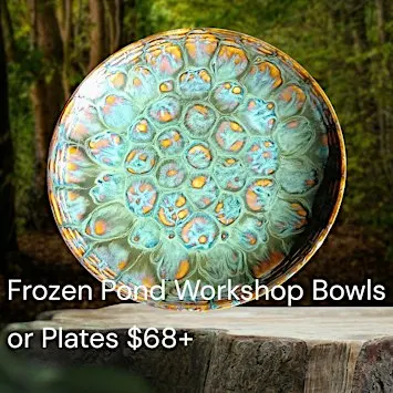 Stoneware Bowl or Plate -Frozen Pond Technique -Paint & Sip