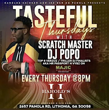 Tasteful Thursdays with Scratch Master DJ POPO