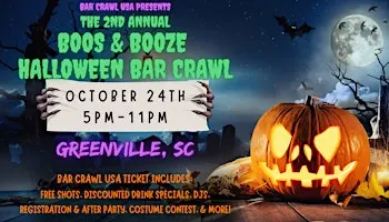 Greenville Boos & Booze Halloween Bar Crawl