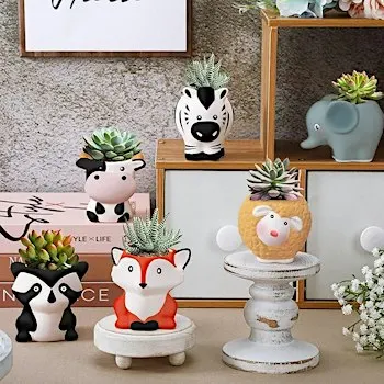 Paint Your Own Animal Succulent Planter