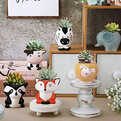 Paint Your Own Animal Succulent Planter