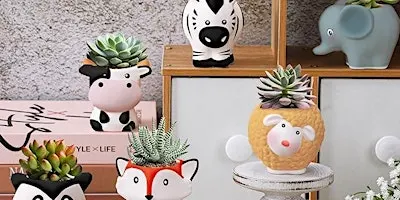Paint Your Own Animal Succulent Planter