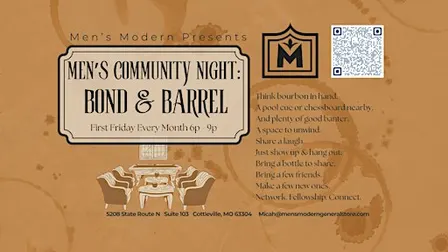 Men's Community Night: Bond & Barrel