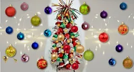 Table top Christmas lolly tree