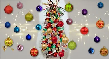 Table top Christmas lolly tree booked out