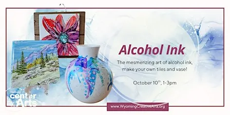 Alcohol Ink- Vase and Tiles