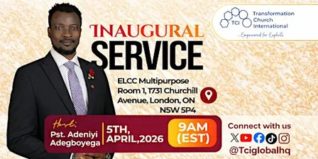 NEW CHURCH - INAUGUARAL SERVICE