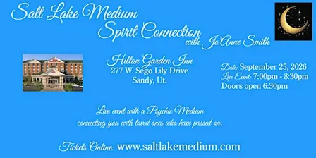 LIVE "SPIRIT CONNECTION" EVENT WITH SALT LAKE MEDIUM, JO'ANNE SMITH