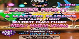Ladies Night Martini Flights & 50% Off Cocktails ✨ at Central Shore
