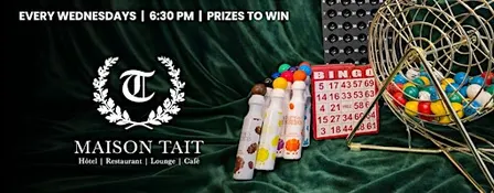 Bingo Night & Happy Hour at Tait House – Every Wednesday