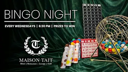 Bingo Night & Happy Hour at Tait House – Every Wednesday