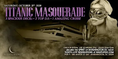 DC Halloween Party Cruise | Titanic Masquerade
