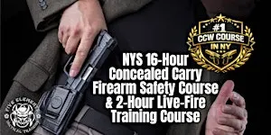 #1 Rated NYS Concealed Carry 18-Hour CCW Permit Course Sun 9/20 & Sun 9/27