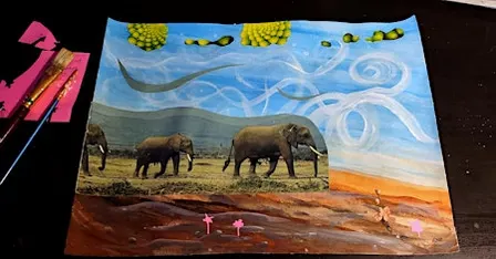 Surreal Landscape Collage at On Paper