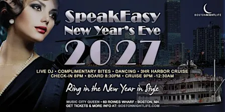Boston VIP New Year's Eve Party 2027 - Speakeasy Cruise