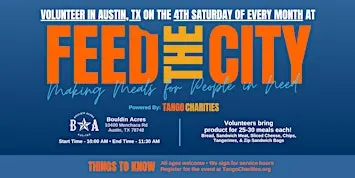 Feed The City Austin (South): Making Meals for People In Need