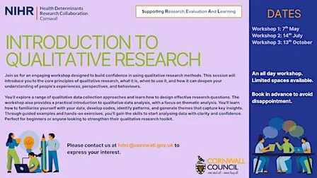 HDRC Cornwall: Introduction to Qualitative Research