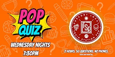 Kelowna - POP QUIZ Wednesday @ The Train Station Pub