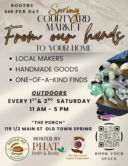 Spring Courtyard Market – Outdoor Artisan Shopping in Old Town Spring