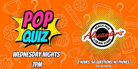 Coldstream- POP QUIZ Wednesday @ Alexander's Beach Pub