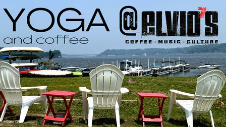 September Yoga and Coffee on the lawn at Elvio's