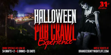 Newport Beach VIP Halloween Party Pub Crawl 2026 Halloween Night