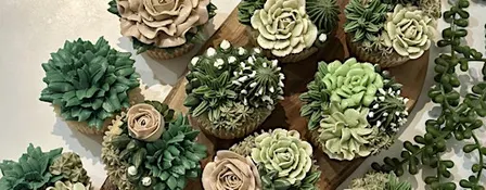 Buttercream Succulent & Cacti Design Cupcake Class - Nov 14