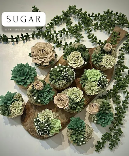 Buttercream Succulent & Cacti Design Cupcake Class - Sept 27