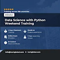 Become a Data Science Pro: 4-Day Python Weekend Bootcamp inWestvalleyCityUT