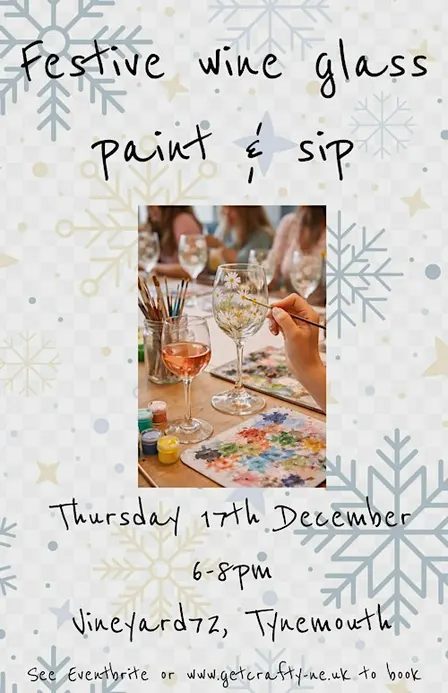 Festive Wine Glass Paint & Sip