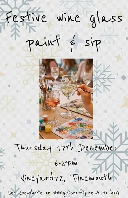Festive Wine Glass Paint & Sip