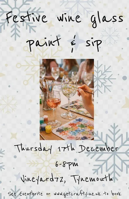 Festive Wine Glass Paint & Sip