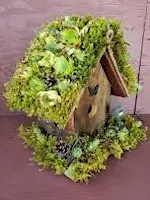 DIY Enchanted Moss Birdhouse