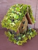 DIY Enchanted Moss Birdhouse