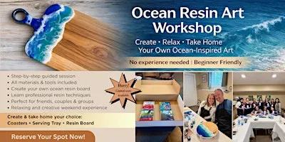Create Ocean Resin Coasters, Boards & Trays – Beginner-Friendly Workshop